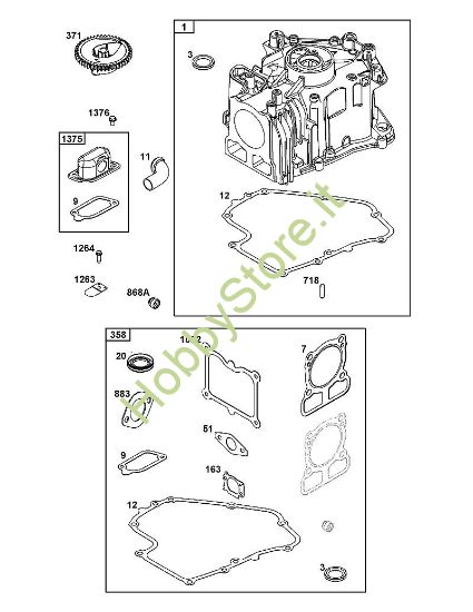 G - GRUPPO CILINDRI B&S - 10 €¦ 100602-0036-H5 brand Stihl